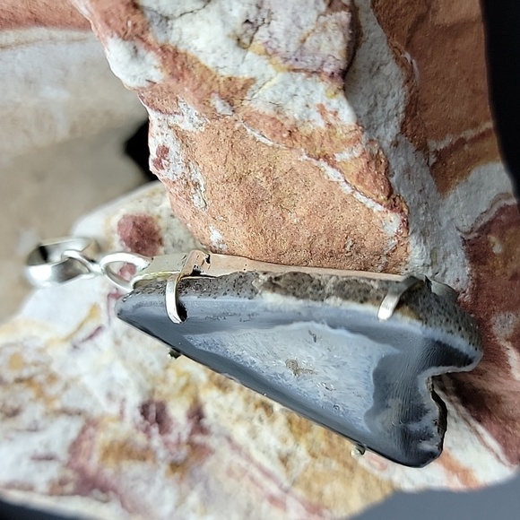 Solar Quartz 925 Sterling Silver Unisex Necklace Large Pendant & Bale EUC - Picture 3 of 8